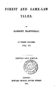 Cover of: Forest and game-law tales | Martineau, Harriet
