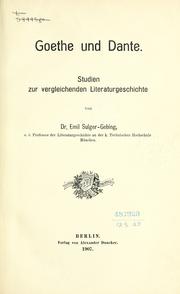 Goethe und Dante by Sulger-Gebing, Emil