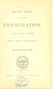 Cover of: Bronze group commemorating emancipation. by Boston (Mass.)
