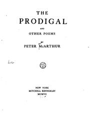 Cover of: The prodigal: and other poems