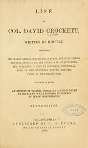 Cover of: Life of Col. David Crockett