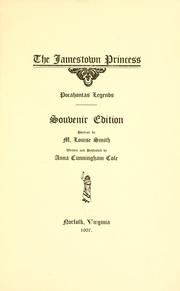 Cover of: The Jamestown princess by Anna Cunningham Cole