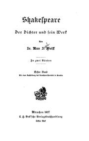 Cover of: Shakespeare, der dichter und sein werk