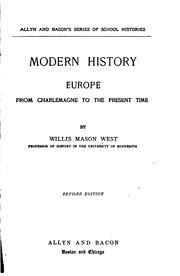 Cover of: Modern history: Europe, from Charlemagne to the present time