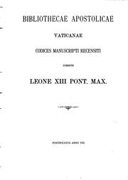 Cover of: Codices palatini latini Bibliothecae Vaticanae descripti praeside I.B. cardinali Pitra ... by Stevenson, Enrico