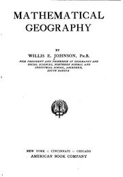 Cover of: Mathematical geography