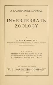 Cover of: laboratory manual of invertebrate zoölogy | Gilman Arthur Drew