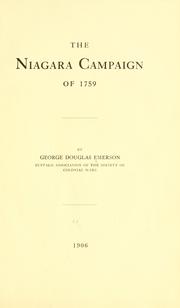 The Niagara campaign of 1759 by George Douglas Emerson
