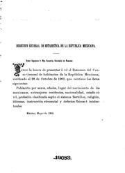 Cover of: Resumen general del censo de la Republica Mexicana verificado el 28 de octubre de 1900.