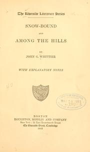 Cover of: Snow-bound and Among the hills