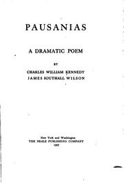 Cover of: Pausanias: a dramatic poem