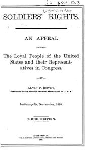 Cover of: Soldiers' rights: an appeal to the loyal people of the United States and their representatives in Congress