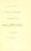 Cover of: Proceedings of the Senate and obituary addresses on the occasion of the death of Hon. George Ross, a Senator from the Tenth district of Pennsylvania.