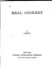 Front cover of Real cookery by Grid pseud.