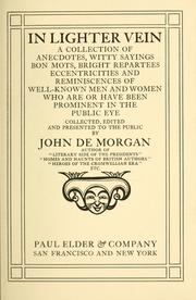 Cover of: In lighter vein by John De Morgan