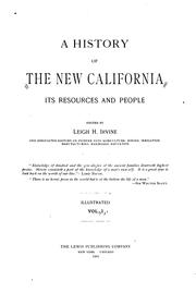 Cover of: A history of the new California: its resources and people