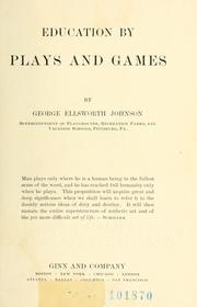 Cover of: Education by plays and games