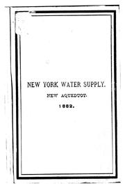 Cover of: New York water supply.
