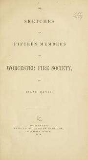 Cover of: Sketches of fifteen members of Worcester fire society