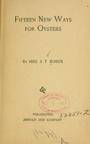Cover of: Fifteen new ways for oysters
