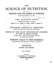 Cover of: The science of nutrition. | Atkinson, Edward