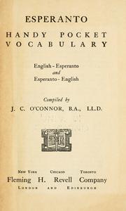 Cover of: English-Esperanto dictionary by John Charles O'Connor