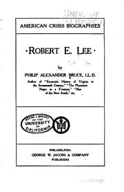 Cover of: Robert E. Lee