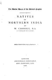 Cover of: Natives of northern India by William Crooke