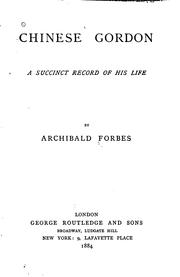Cover of: Chinese Gordon by Archibald Forbes