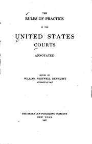 Cover of: rules of practice in the United States courts | United States. Courts.