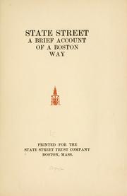 Cover of: State Street: a brief account of a Boston way.