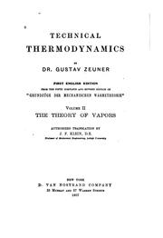 Cover of: Technical thermodynamics