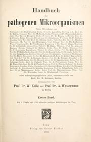 Cover of: Handbuch der pathogenen mikroorganismen, unter mitwirkung