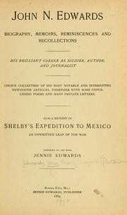 Cover of: John N. Edwards by Mary Virginia (Plattenburg) Edwards