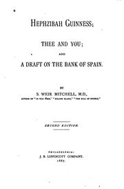 Cover of: Hephzibah Guinness: Thee and you; and A draft on the bank of Spain