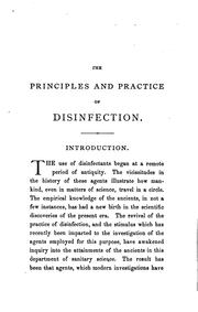 Cover of: The principles and practice of disinfection.