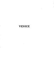 Cover of: Venice by Beryl De Zoete