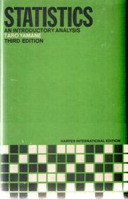 Cover of: Statistics: an introductory analysis.