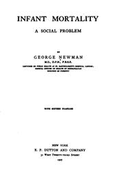 Cover of: Infant mortality by Newman, George Sir