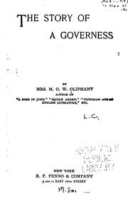 Cover of: The story of a governess