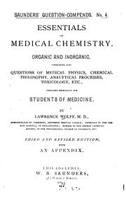 Cover of: Essentials of medical chemistry, organic and inorganic ...