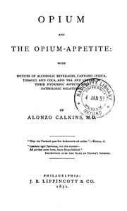 Cover of: Opium and the opium-appetite by Alonzo Calkins