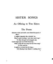 Cover of: Sister-songs: an offering to two sisters