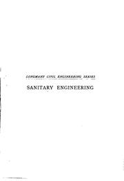 Cover of: Sanitary engineering with respect to water-supply and sewage disposal
