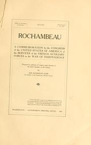 Cover of: Rochambeau. by United States. Congress. Joint Committee on the Library