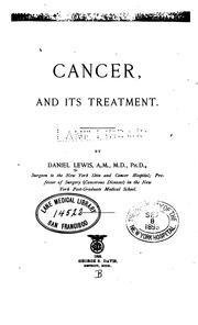 Cover of: Cancer, and its treatment.