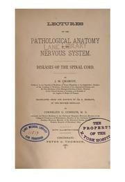 Cover of Lectures on the pathological anatomy of the nervous system