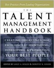 Cover of: The Talent Management Handbook by Lance A. Berger, Dorothy R. Berger