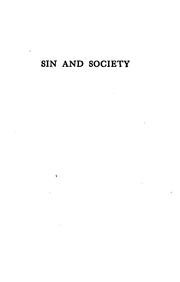 Cover of: Sin and society: an analysis of latter-day iniquity