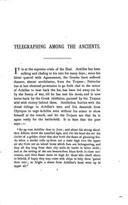 Telegraphing among the ancients by Augustus C. Merriam